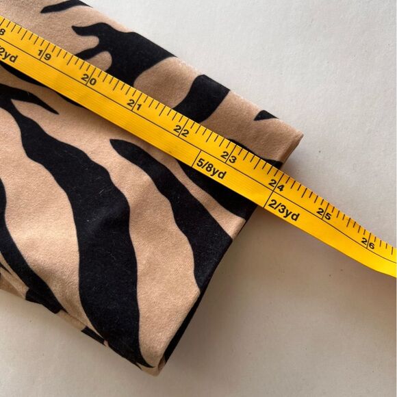 Chicos Jacket Womens 2 (US L/12) Tan Black Cardigan Animal Print Front Zip - Picture 9 of 10